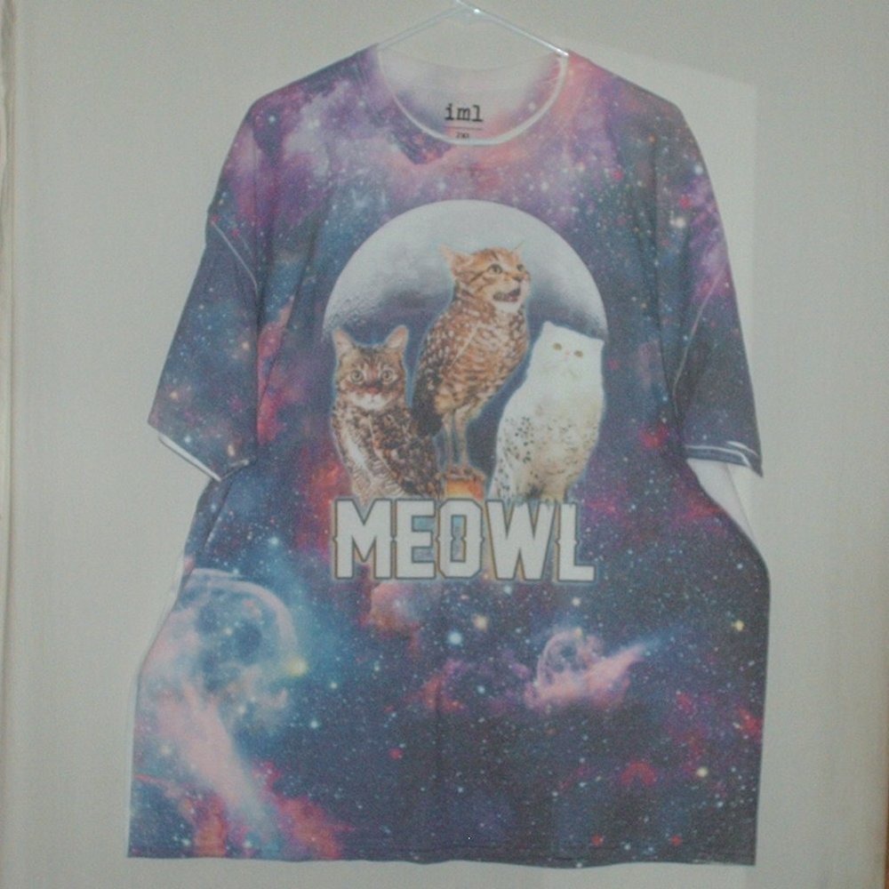 Isaac Morris Cat Meowl graphic T-shirt - new - 2XL
